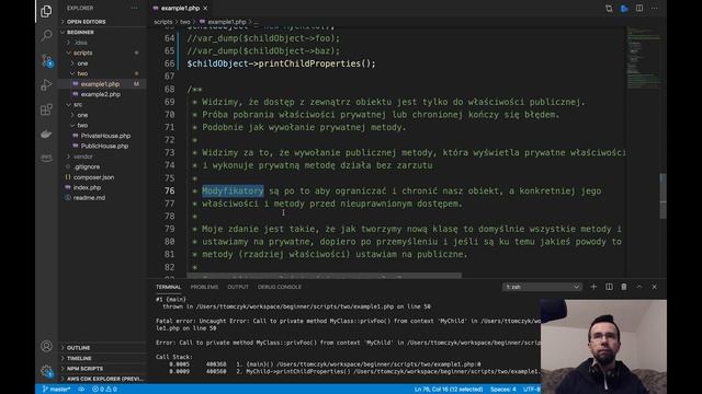 PHP dla początkujących | public, private, protected [Modyfikatory dostępu] смотреть онлайн