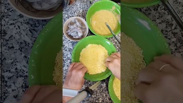 Хрустящие креветки в панировке! ????