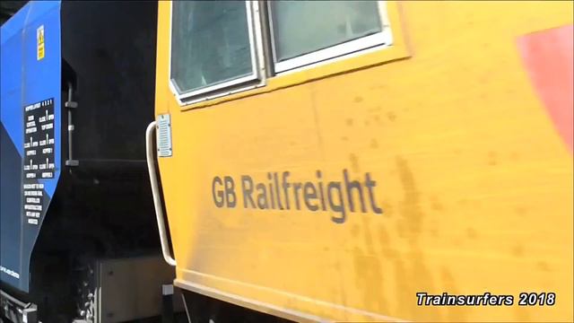 GBRf Class 66 No. 66705 on 6E09 Liverpool Biomass Terminal - Drax Aes @ Denton on 5.6.18 - HD смотреть онлайн