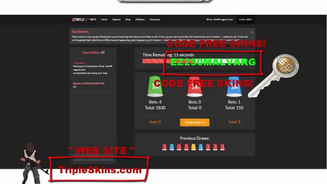CS:GO Free Skins = TripleSkins.com смотреть онлайн