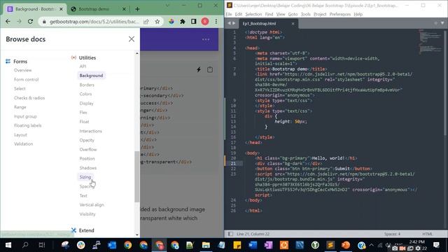 Belajar Bootstrap 5 - Utilities - Background смотреть онлайн