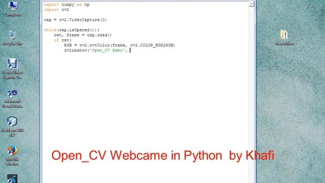 Python Open_CV Tutorial 100% Working for windows-7 (X86) смотреть онлайн