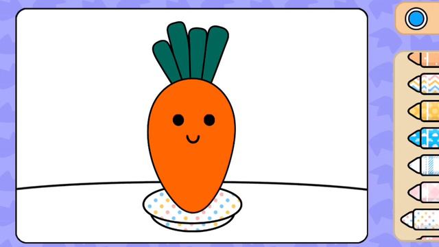 Coloring Painting Carrots for kids & toddlers | Mewarnai Wortel #coloring #painting #carrot #art смотреть онлайн
