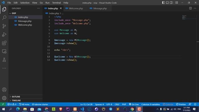 PHP OOP Namespace & Type Hinting / بررسی مفهوم namespace و Type Hinting در شی گرایی php смотреть онлайн