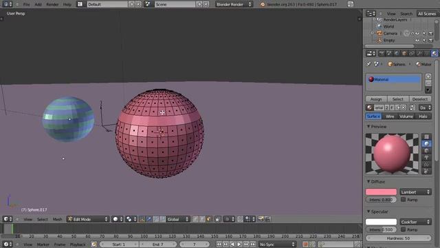 Blender 2.63 Tutorial - Slices of a Sphere, Face Loop Editing смотреть онлайн