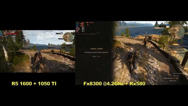 Ryzen 5 1600 + GTX 1050 TI vs Fx 8300 + RX580 - The Witcher III смотреть онлайн