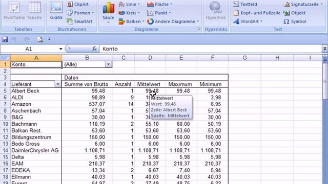 am4410 - Pivot-Tabellen in Excel 2007 смотреть онлайн