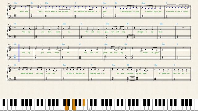 TWISTED — Worth Nothing (Piano Sheet Music) смотреть онлайн