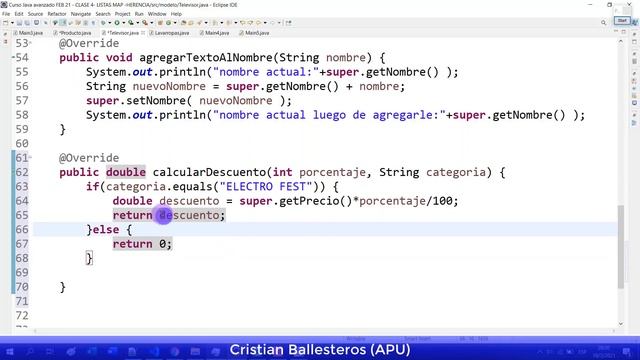 Herencia en JAVA sobreescritura de metodos usando Override PARTE 3/3 смотреть онлайн