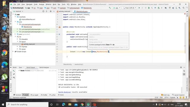 How to open new Activity on button click | java code | Andriod studio смотреть онлайн