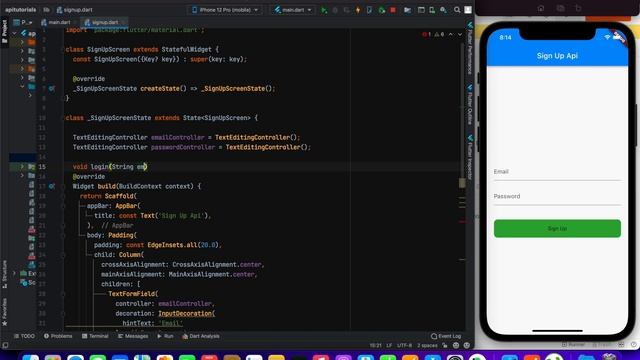 Part-13 - How to implement Login & Sign Up with REST API with NULL Safety in Flutter смотреть онлайн