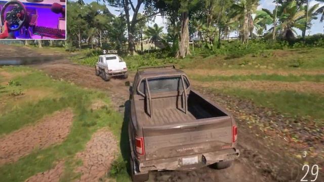 Forza Horizon 5 Mercedes G63 AMG & Ford Velociraptor 6x6 | OFFROAD CONVOY | Logitech g29 смотреть онлайн