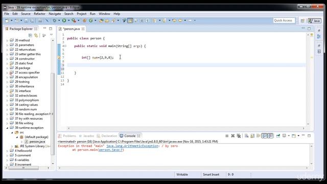Java SE Basic - Handling runtime exceptions смотреть онлайн