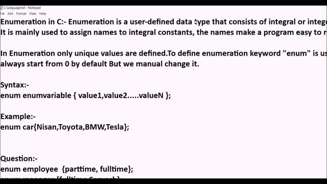 Datatypes,Constant variables & Enumeration of C language Explained in Hindi-Lecture-4 смотреть онлайн