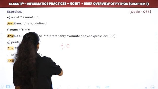 Class 11 Informatics Practices Chapter 3 | Brief Overview of Python - NCERT Solutions (Code 065) смотреть онлайн