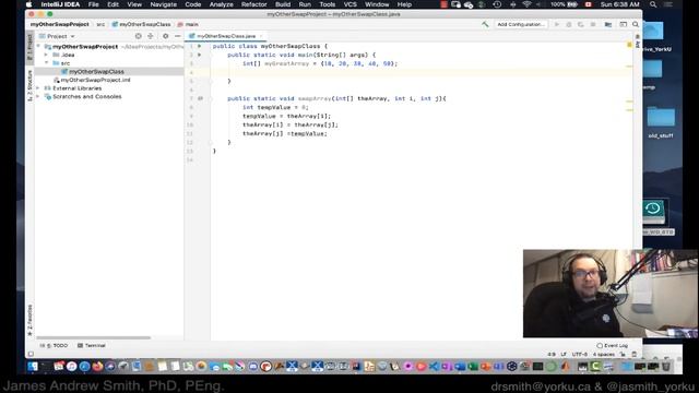 Practical Java: Swapping Elements in an Array (in IntelliJ) смотреть онлайн