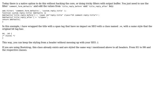 Wordpress: How do we remove the H3 tag for the reply-title I.D? (4 Solutions!!) смотреть онлайн