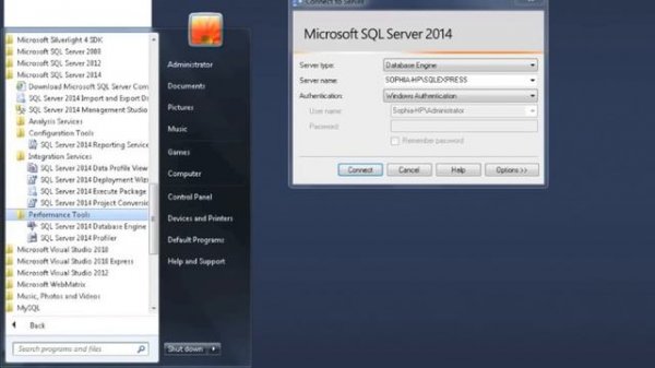 How to find your sql server name (instance) for Management Studio