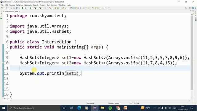 How to find intersection of two set in java || Shyam Sundar смотреть онлайн