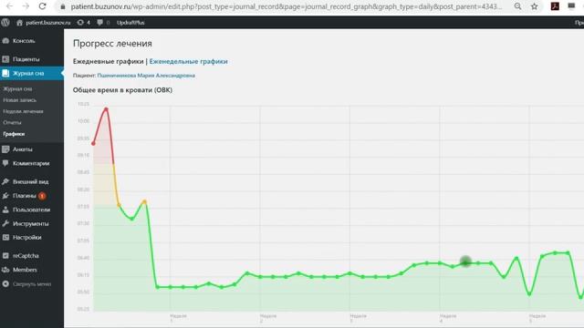 Прогресс лечения бессонницы у реальной пациентки. Дневник сна смотреть онлайн