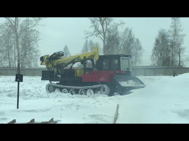 Лучший трактор для дрифтинга на снегу - ПБУ-4Т смотреть онлайн