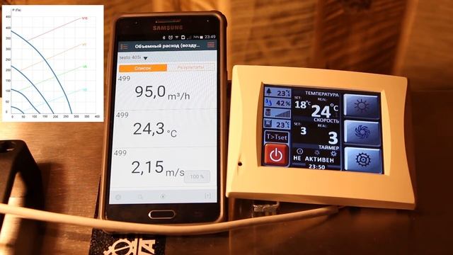 Замер производительности приточной установки Satellite смотреть онлайн