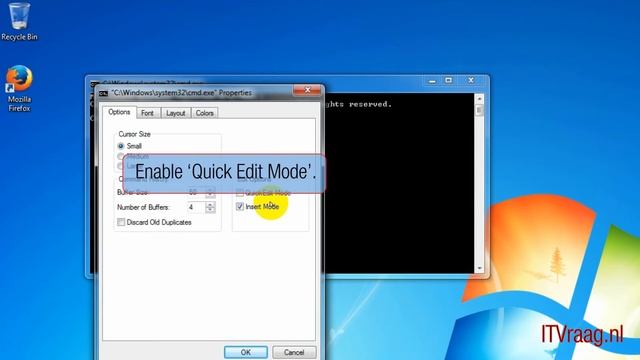 Windows 7 - Copy & Paste in CMD (Command Prompt) смотреть онлайн