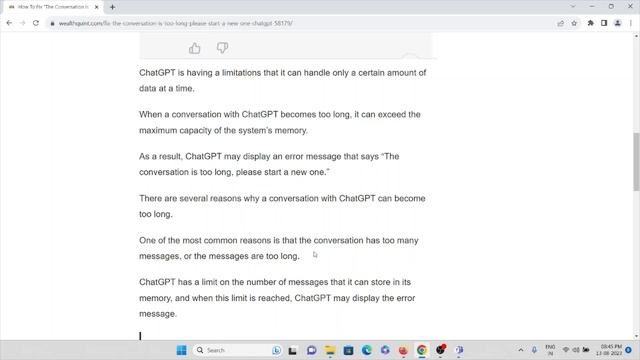 How To Fix The Conversation Is Too Long, Please Start A New One On ChatGPT смотреть онлайн