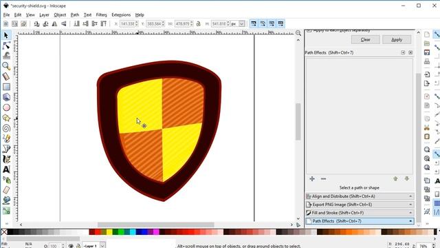 Create Security Shield - Inkscape Tutorial