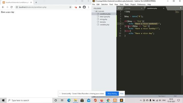 PHP Tutorial - If..ElseIf..Else and Switch Statement in PHP (HINDI) #7 смотреть онлайн