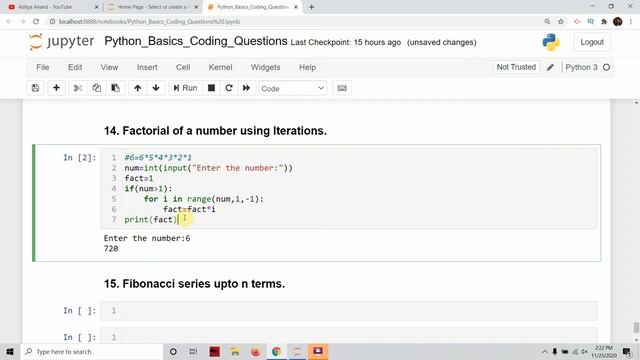 #10 - Factorial and Fibonacci Series in Python (using Iterative approach) - (2020) (India) смотреть онлайн