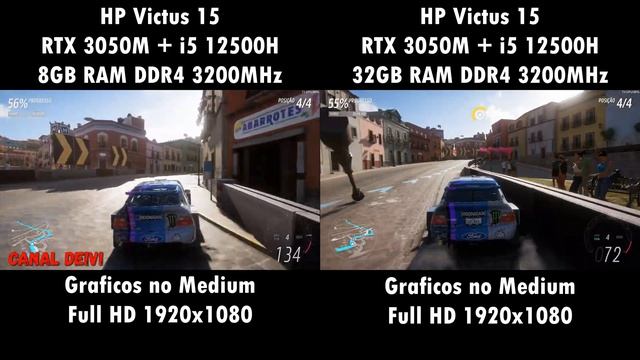 RAM - 8GB vs 32GB - DDR4 3200MHz - Laptop/Notebook HP Victus 15 RTX 3050M + i5 12500H (2022) смотреть онлайн