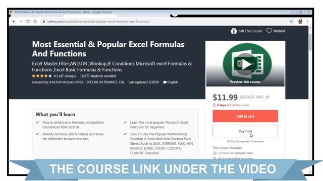 Essential & Popular Excel Formulas & Functions|Excel course|Excel online courses|Excel 2016 смотреть онлайн