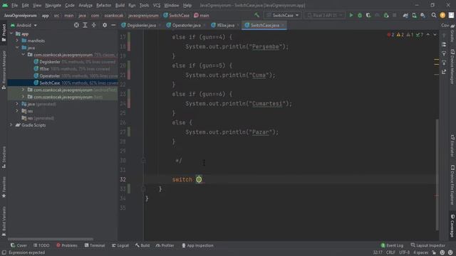 Android Mobil Programlama Dersleri Java & Kotlin #10 Java Switch Case #AndroidStudio #ÖĞRETİYORUM смотреть онлайн