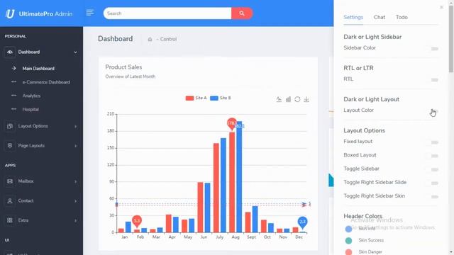UltimatePro Bootstrap 4 Admin Dashboard смотреть онлайн