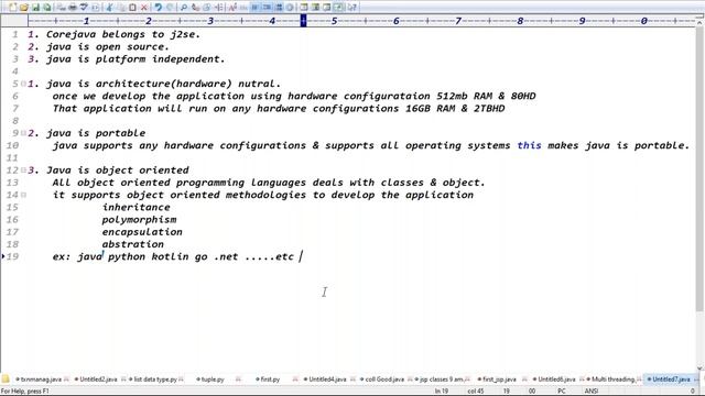 CORE JAVA + ADV. JAVA tutorials || Demo - 3 || by Mr. Ram On 13-08-2021 @8AM IST смотреть онлайн