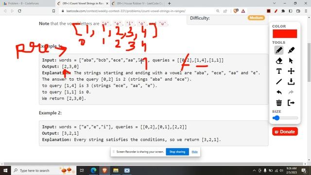 2559 Count Vowel Strings in Ranges Leetcode Weekly Contest 331 смотреть онлайн