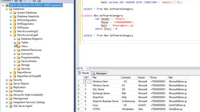 Маскировка динамических данных (Dynamic Data Masking) в SQL Server 2016 смотреть онлайн