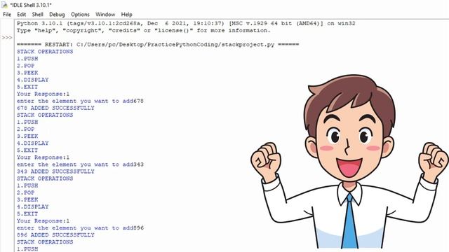 Stack Operations (Push,Pop,Peek,Display) Class 12 Computer Science Project+Project File смотреть онлайн