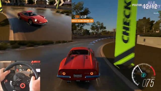 Forza Horizon 3 FERRARI DINO 246 GT City Streets Sprint with Logitech Driving Force GT смотреть онлайн