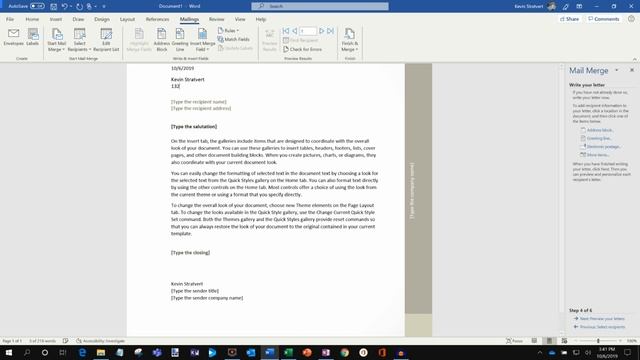How to Mail Merge Letters - Office 365 смотреть онлайн