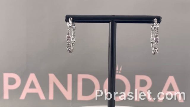 Серьги-кольца со сверкающим Паве (290043C01) смотреть онлайн