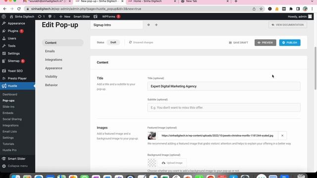 POP UP Creation for WordPress WITH HUSTLE Plugin смотреть онлайн