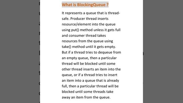What is BlockingQueue in Java? ?? @javasip-official смотреть онлайн