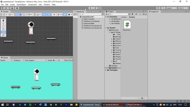 КАК СДЕЛАТЬ ПРОСТОЙ 2D ПЛАТФОРМЕР НА UNITY // ПОДРОБНЫЙ ТУТОРИАЛ смотреть онлайн