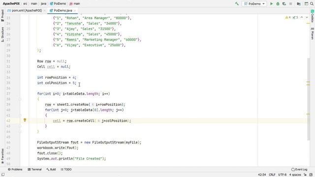 Apache POI Table Example, Apache POI create table in Excel смотреть онлайн