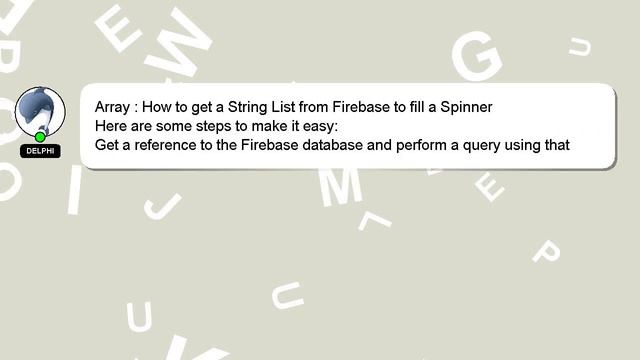 Array : How to get a String List from Firebase to fill a Spinner смотреть онлайн