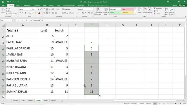 How use Length, Search and Find function in excel, IFERROR in excel #length #find #iferror #search смотреть онлайн