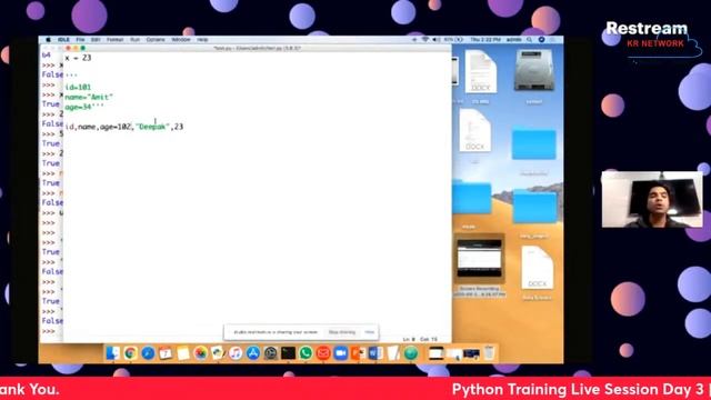 Python for beginners in Hindi Day- 3 | Python Basic Live Session | Python Types Of Operators смотреть онлайн