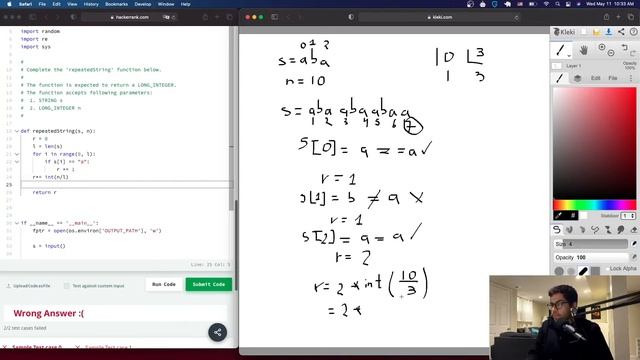 Repeated String - Hacker Rank Solution - Python смотреть онлайн